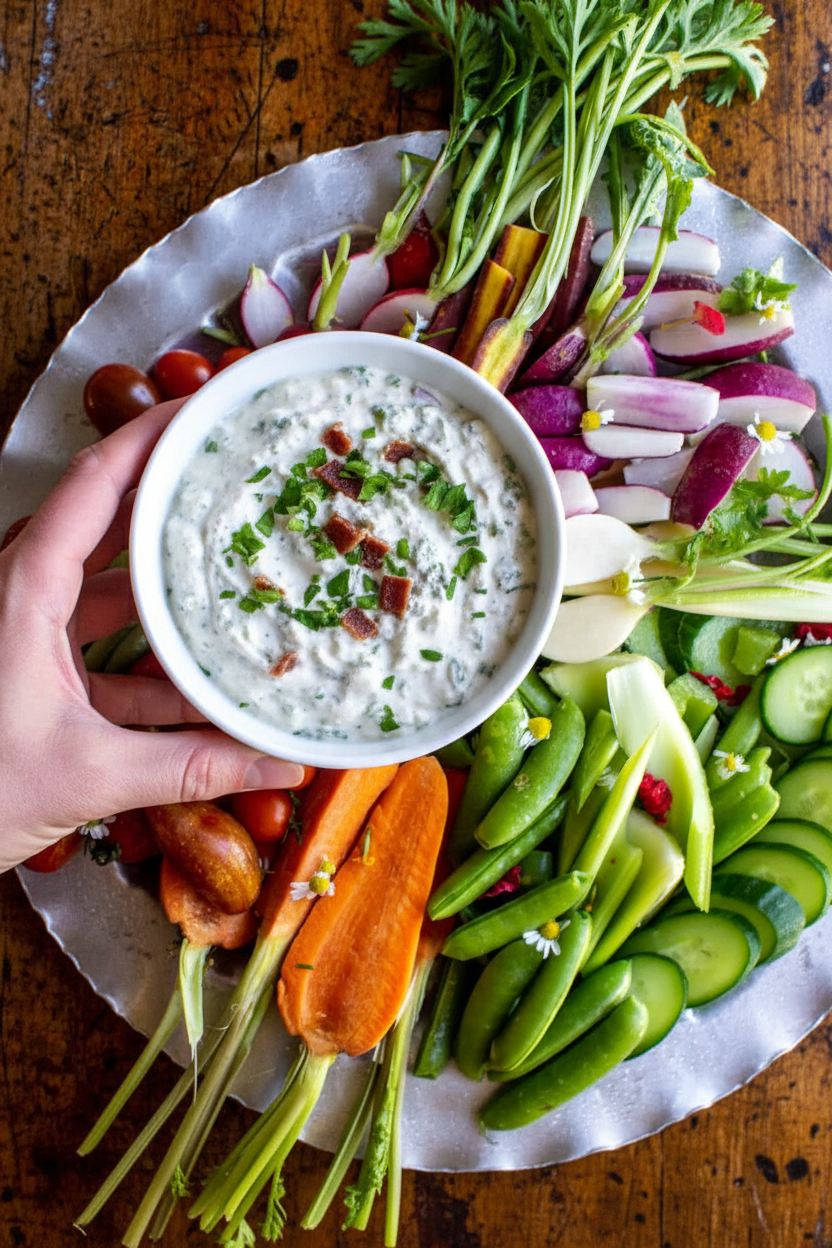 One-Bowl Easy Creamy Bacon Blue Cheese Dip Recipe
