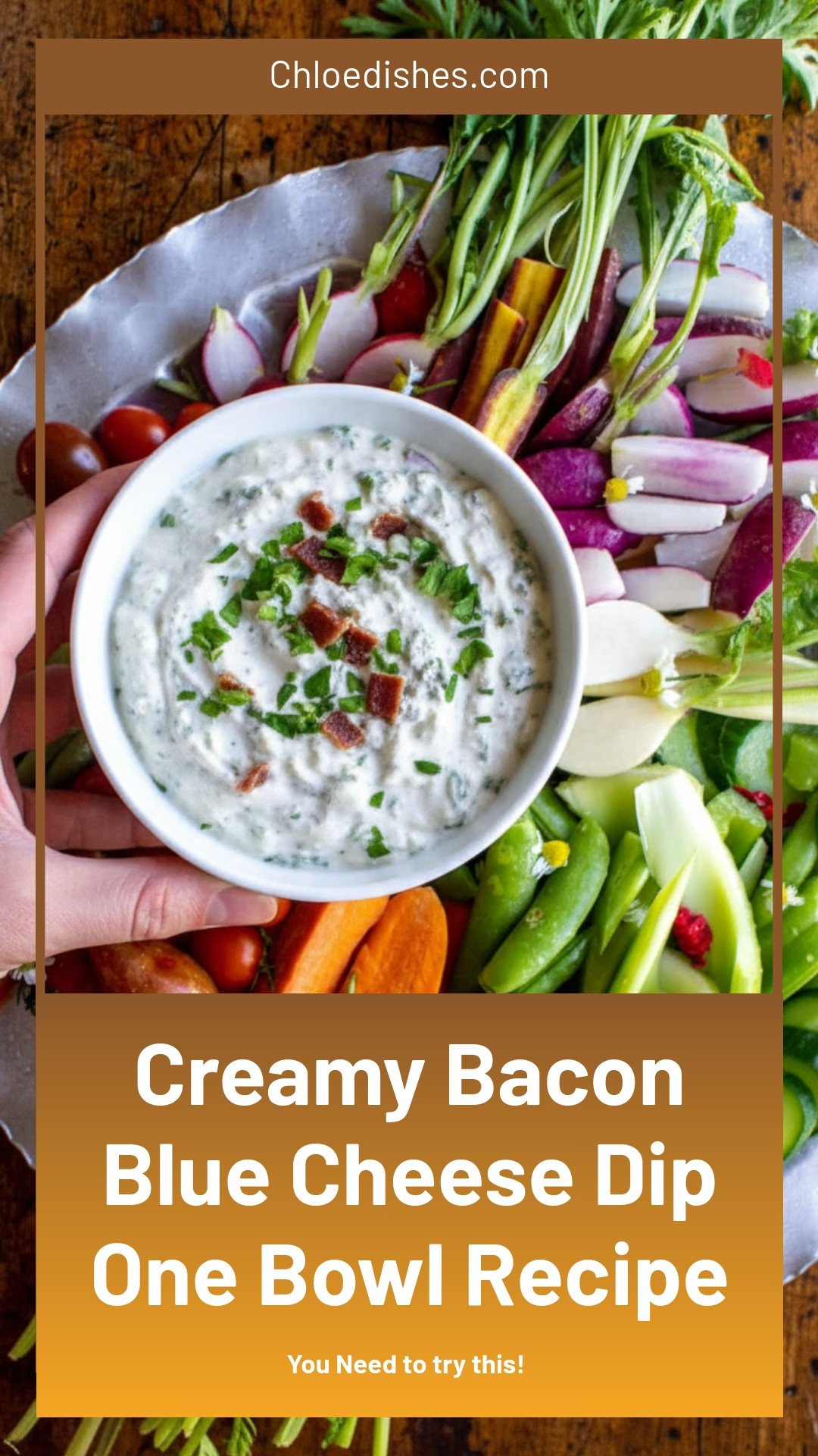 One-Bowl Easy Creamy Bacon Blue Cheese Dip Recipe