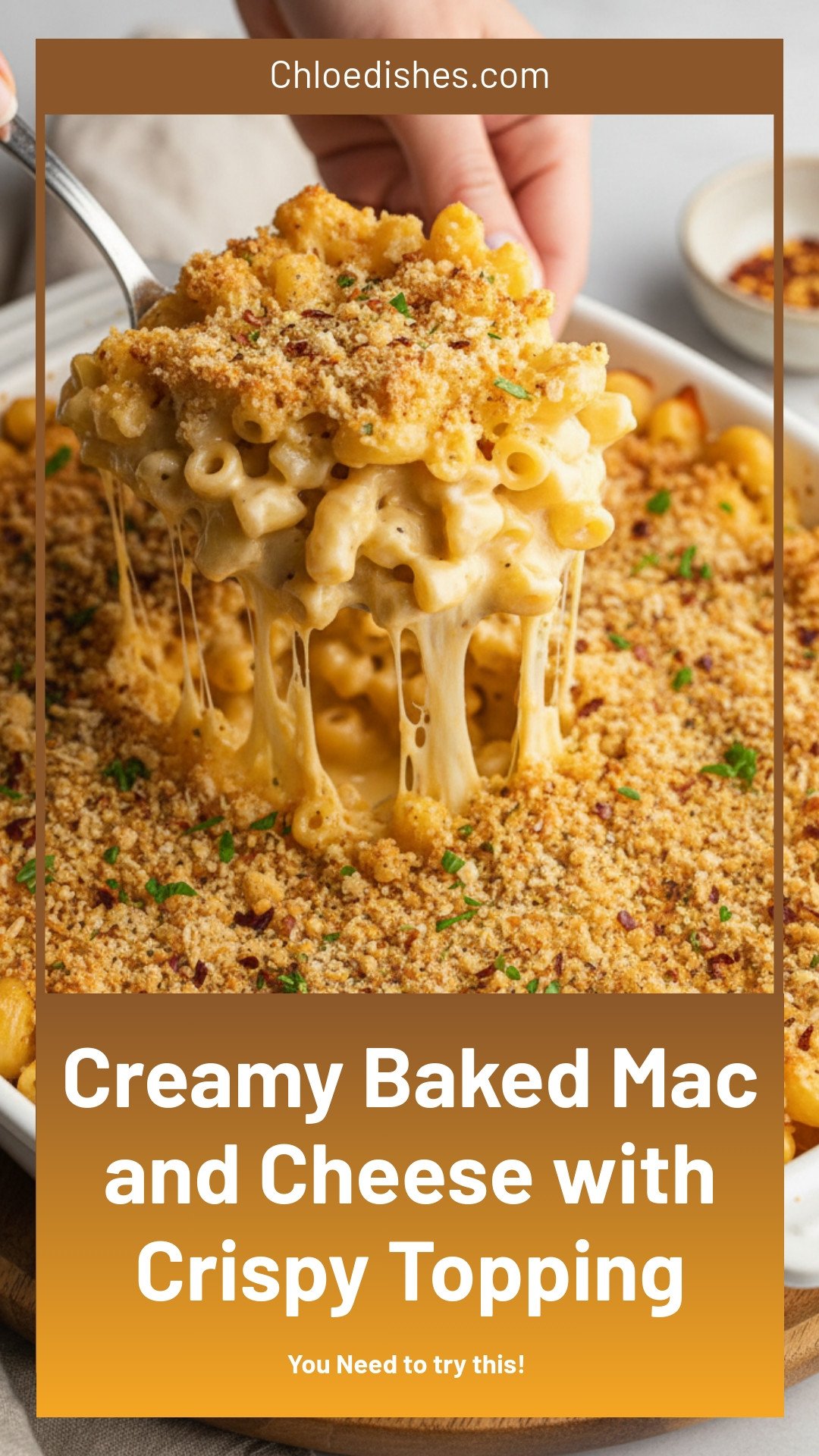 Creamy Baked Mac And Cheese With Crispy Breadcrumb Topping