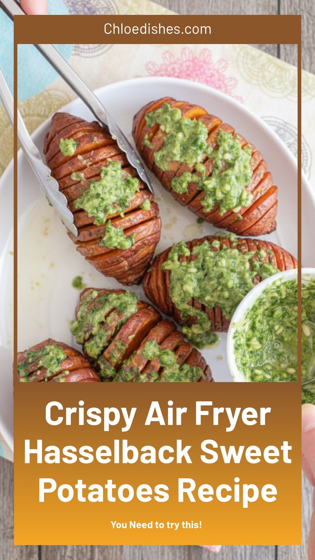 Air Fryer Hasselback Sweet Potatoes