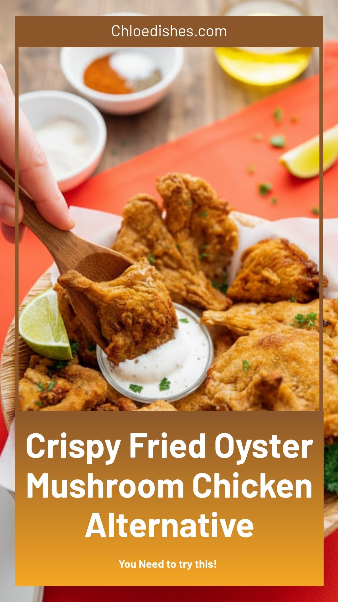 Fried Oyster Mushrooms (Fried Chicken Dupe!)