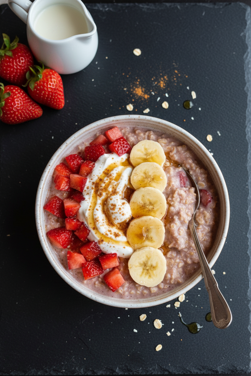 Crock-Pot Strawberry and Cream Oatmeal Recipe