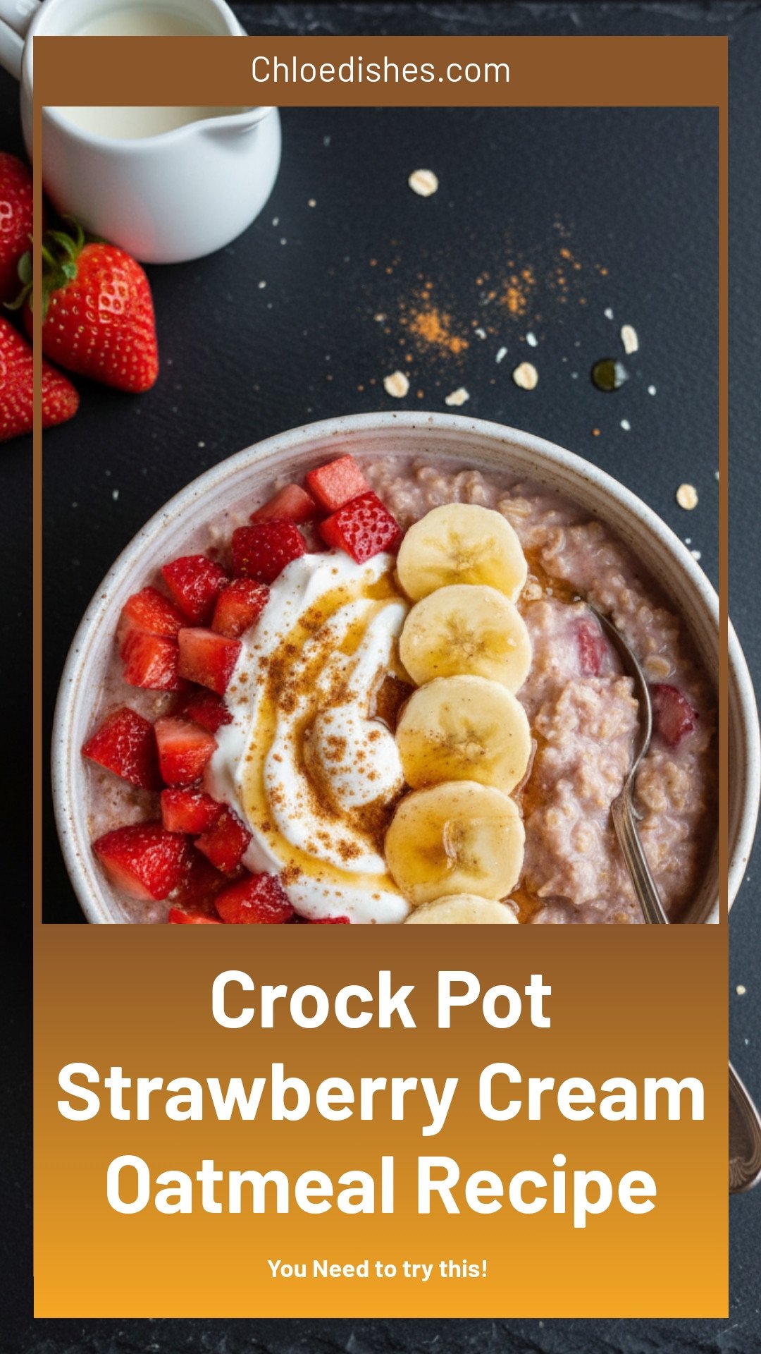 Crock-Pot Strawberry and Cream Oatmeal Recipe