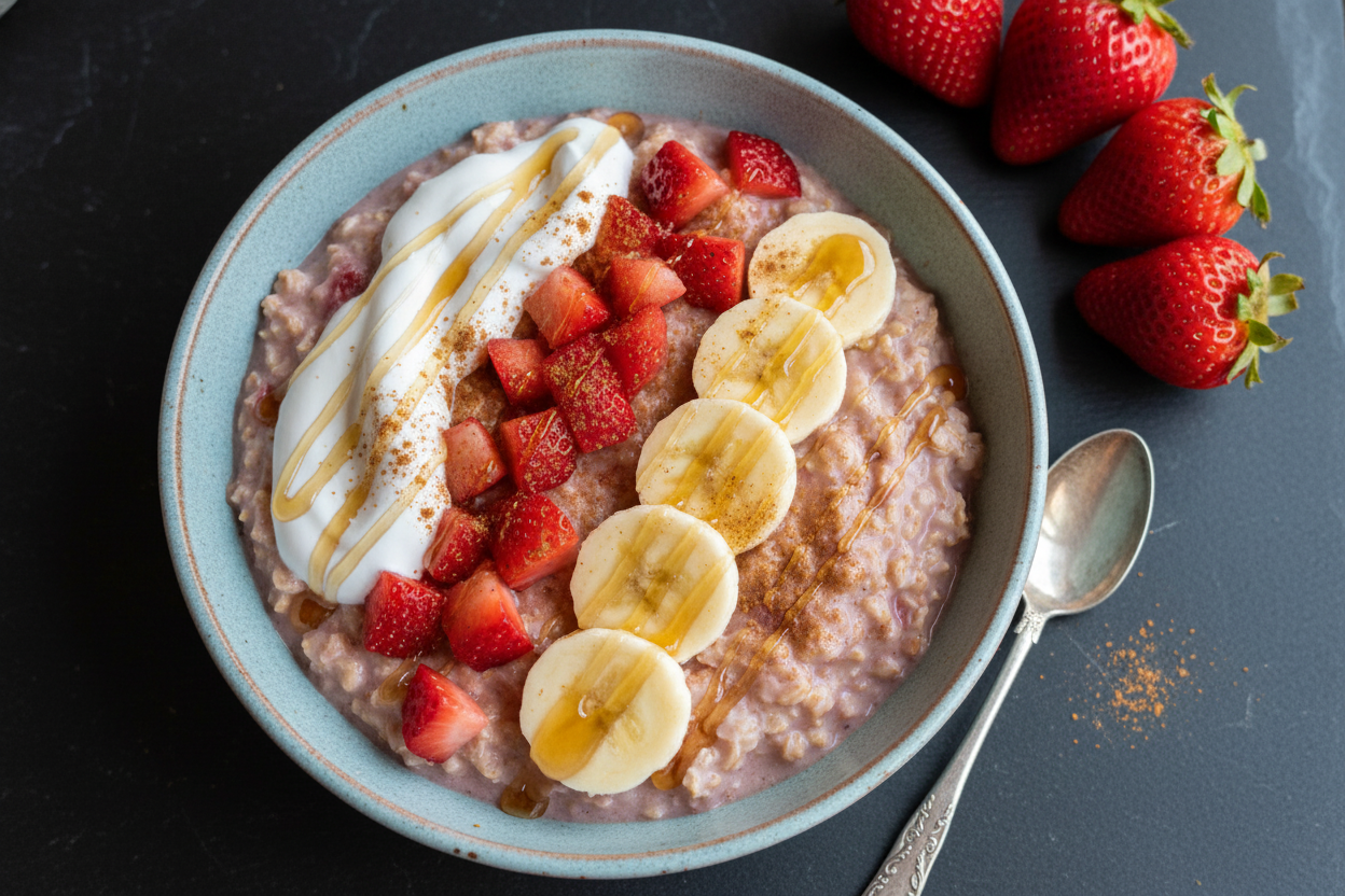 Crock Pot Strawberry Cream Oatmeal Recipe
