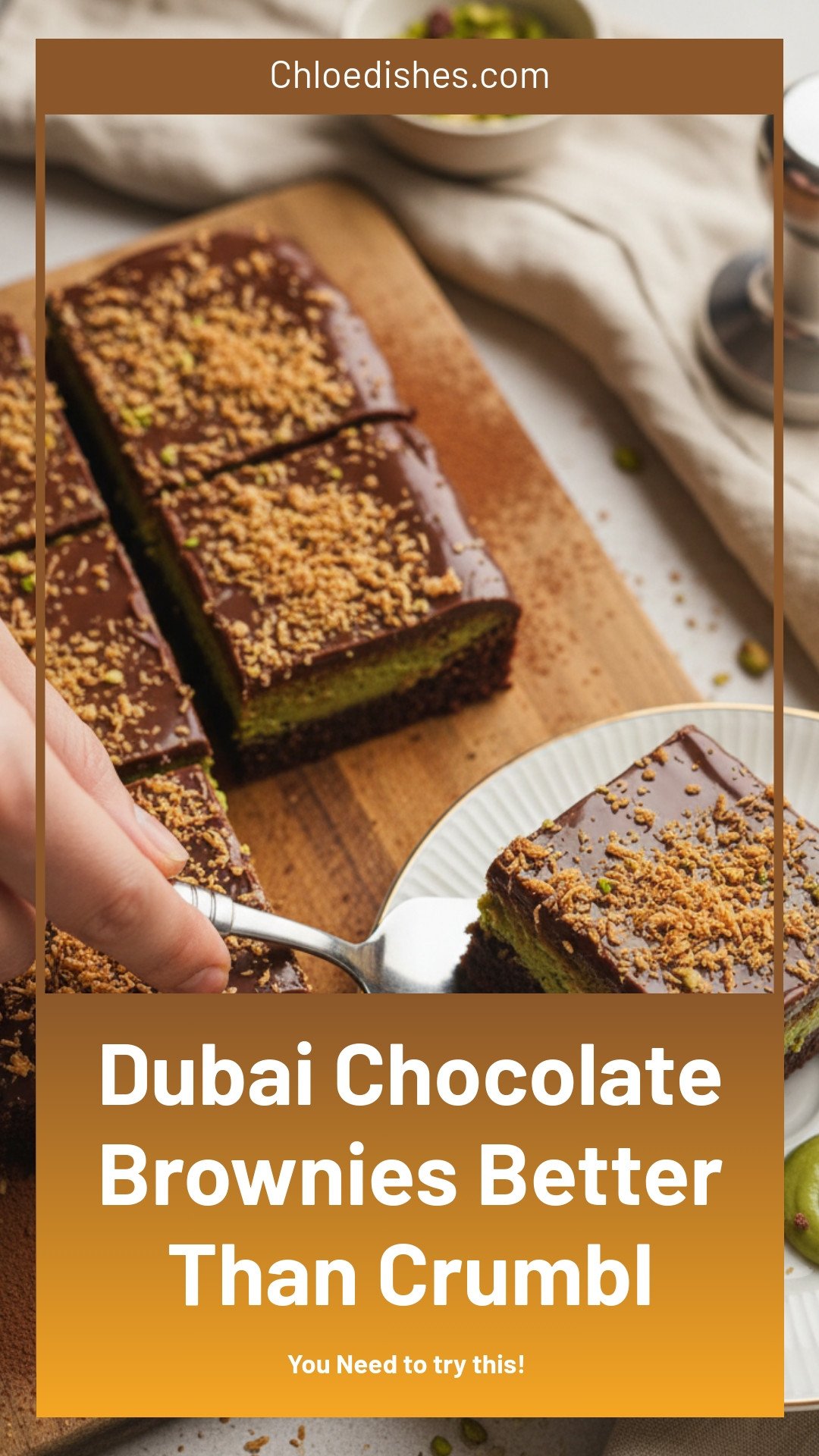 Dubai Chocolate Brownies (Better Than Crumbl!)