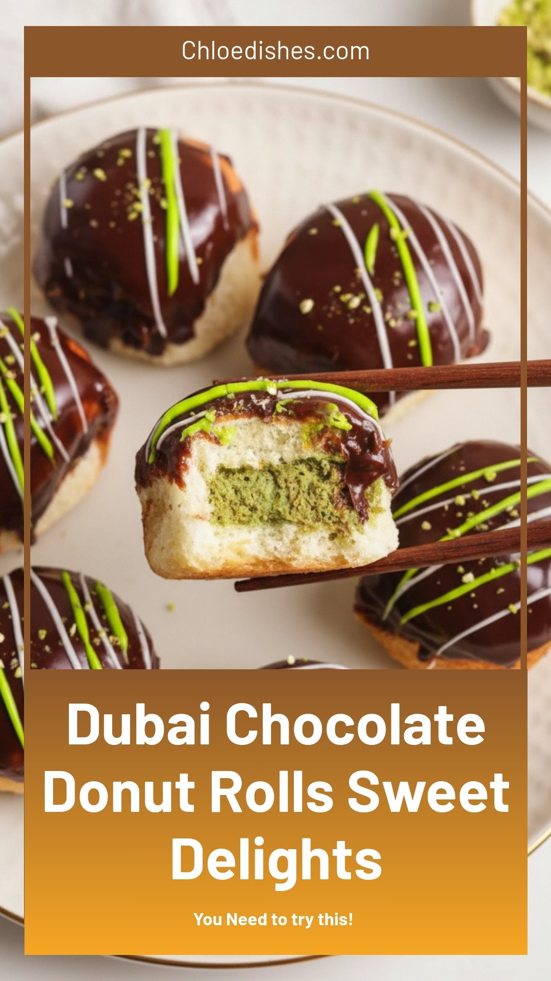 Dubai Chocolate Donut Rolls