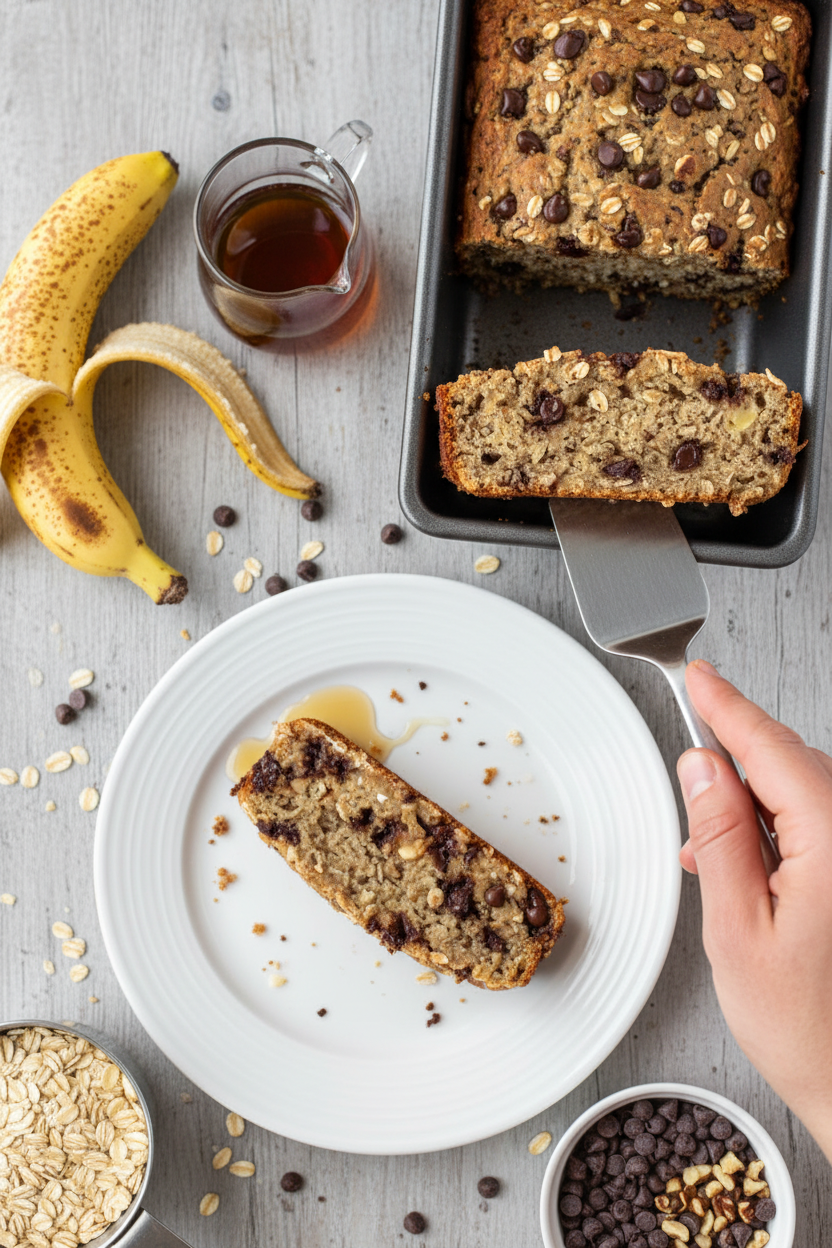 4 Ingredient Oat Banana Bread (GF + DF)