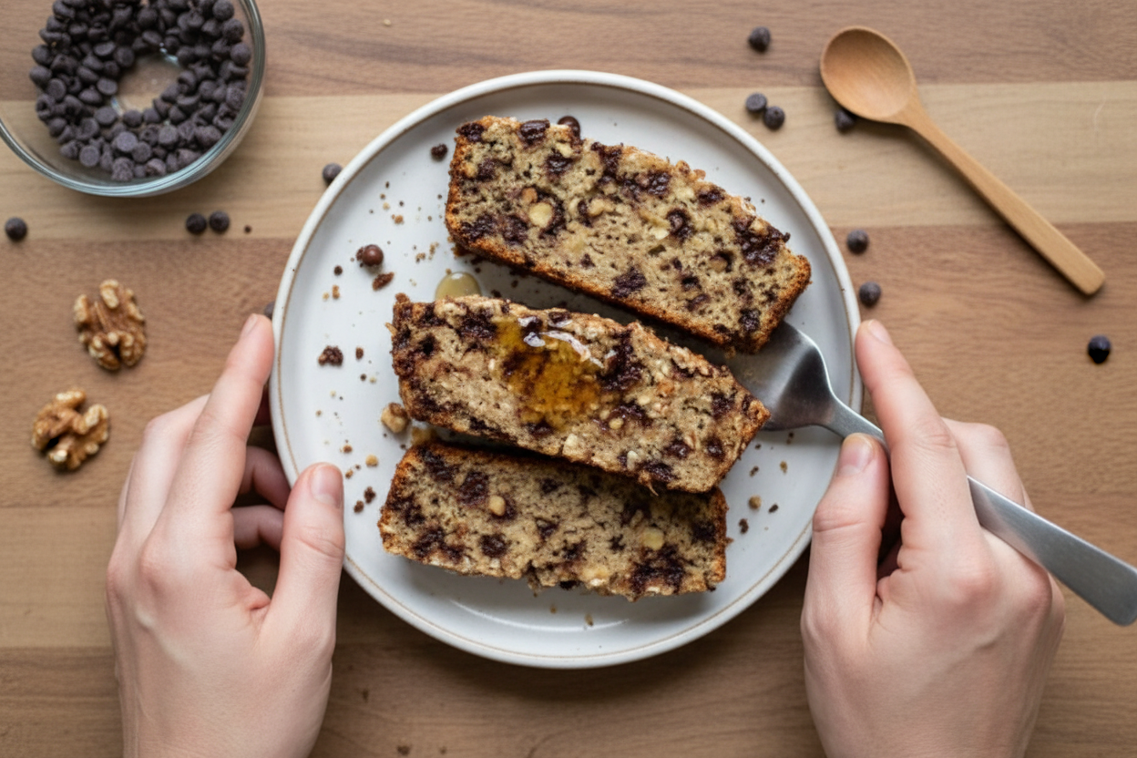 Easy 4 Ingredient Oat Banana Bread GF DF