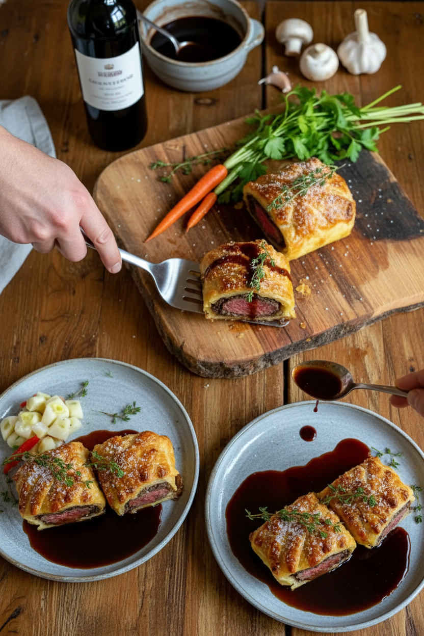 Perfect Beef Wellington for Two Easy Recipe with Red Wine Sauce