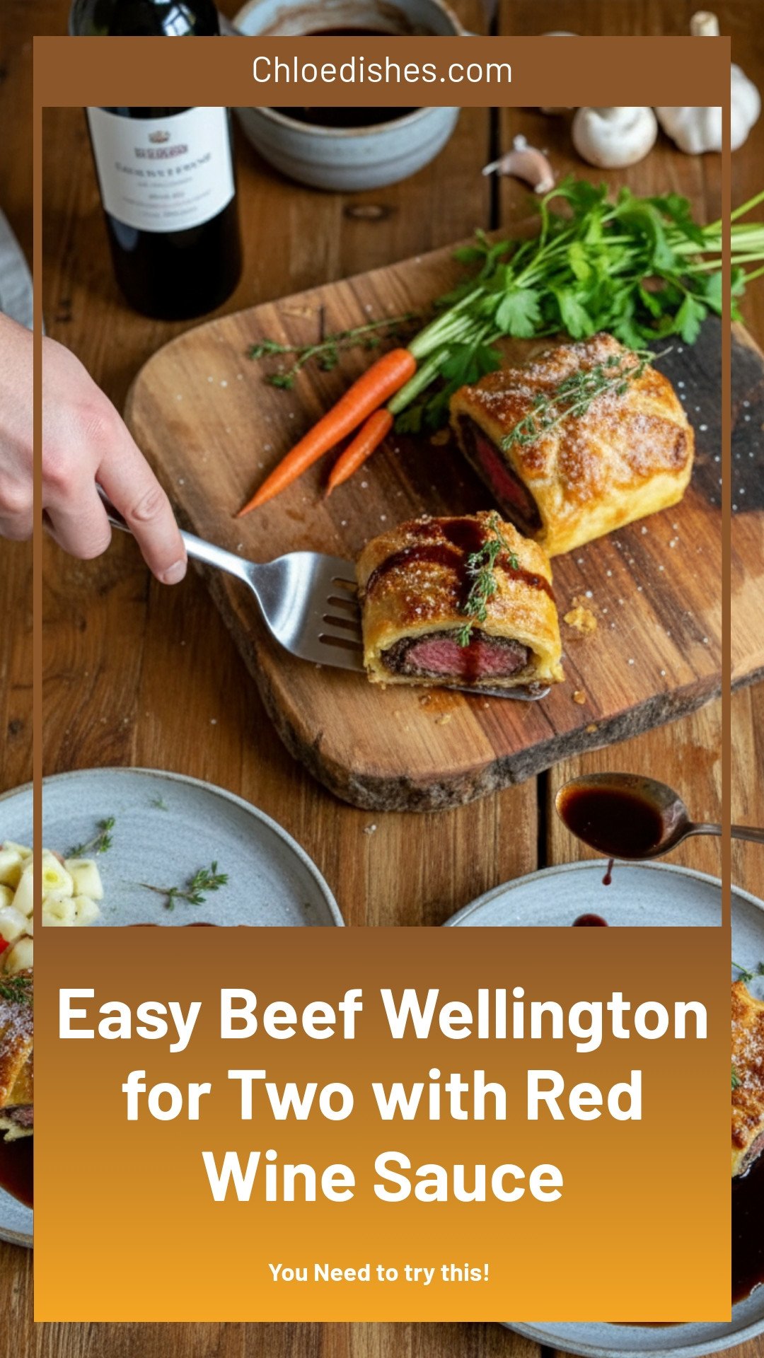 Perfect Beef Wellington for Two Easy Recipe with Red Wine Sauce