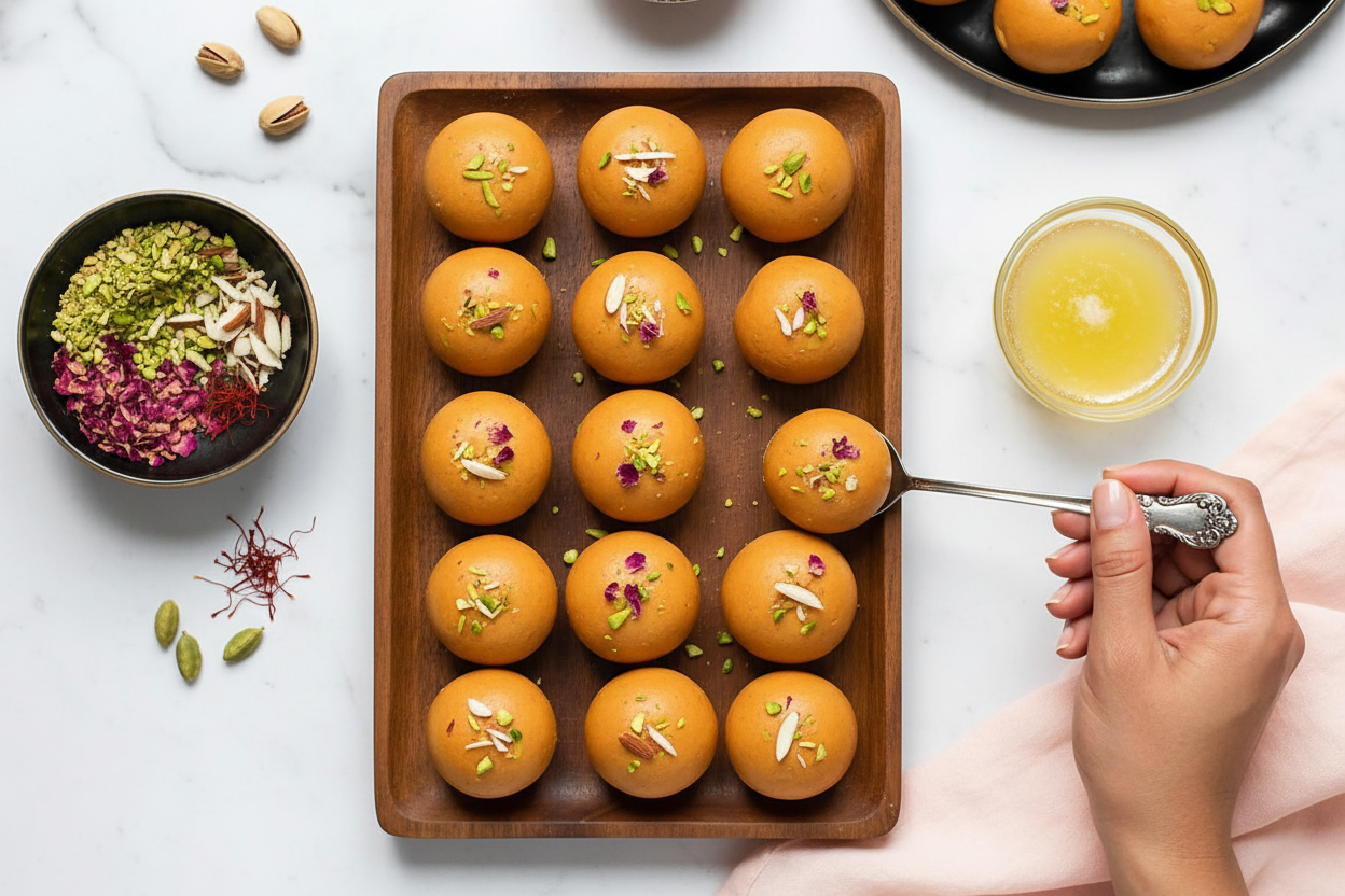 Easy Besan Ladoo Recipe at Home