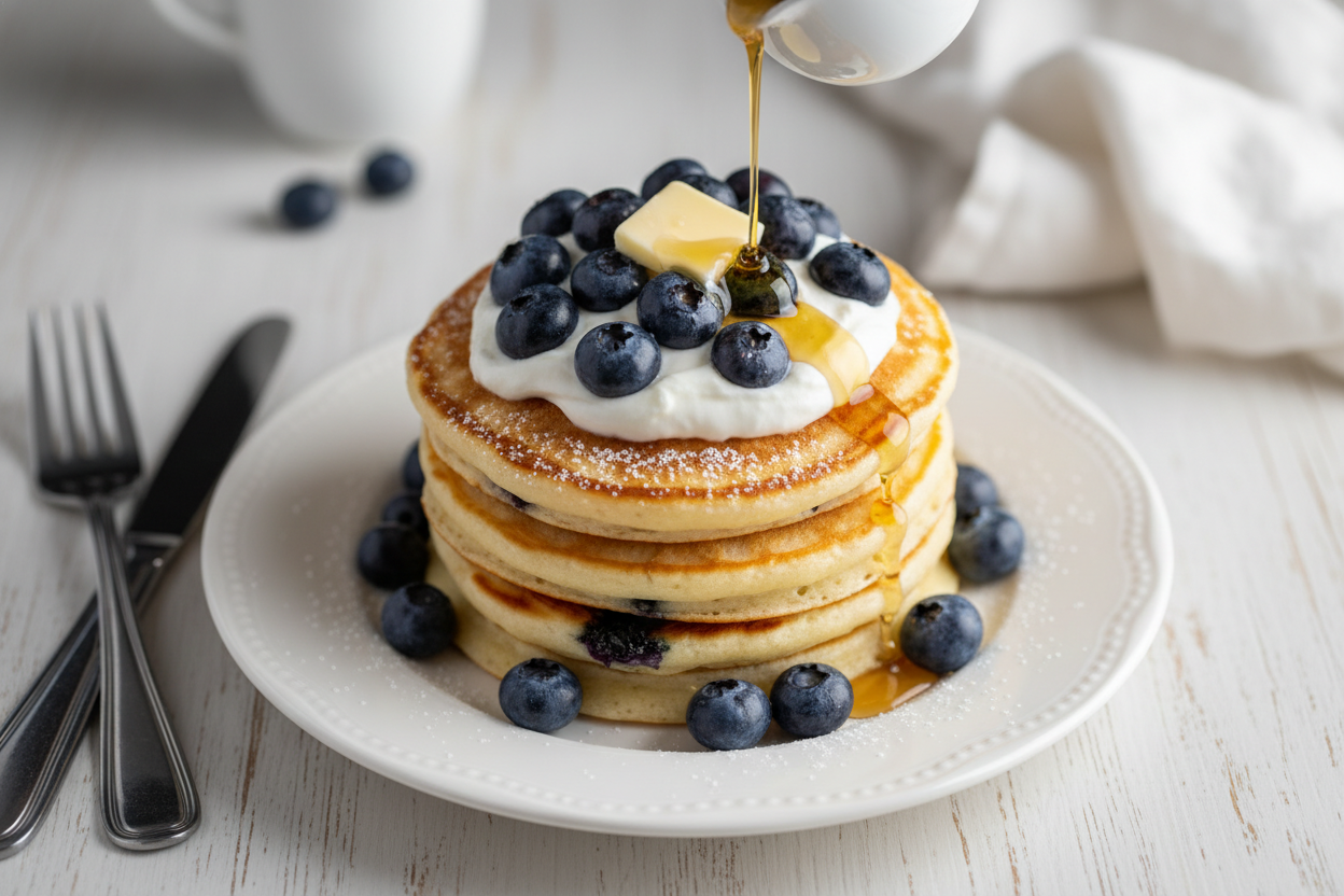Easy Blueberry Pancakes Recipe for Breakfast