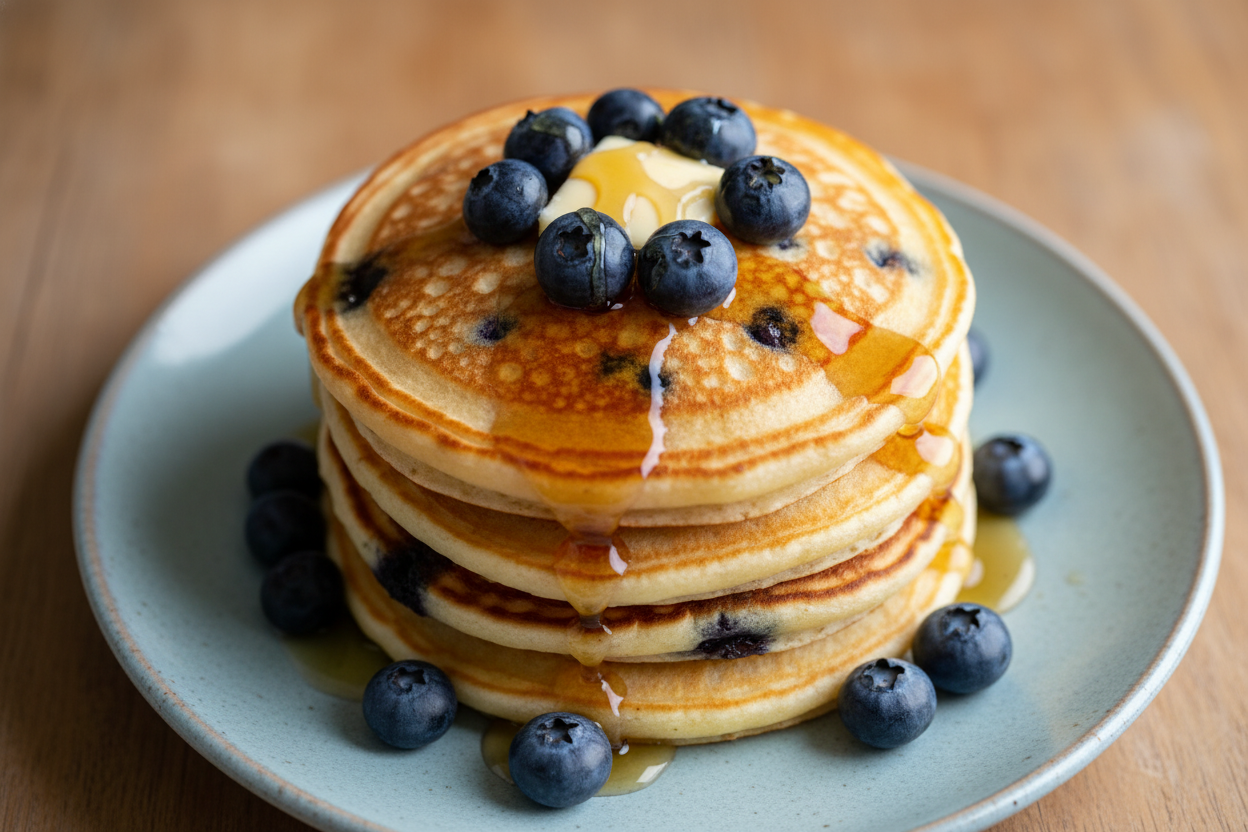 Easy Blueberry Pancakes Recipe for Breakfast