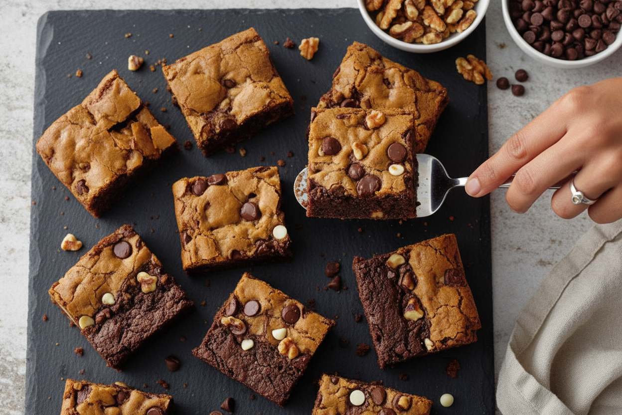 Easy Brookie Recipe Brownie Cookie Bars