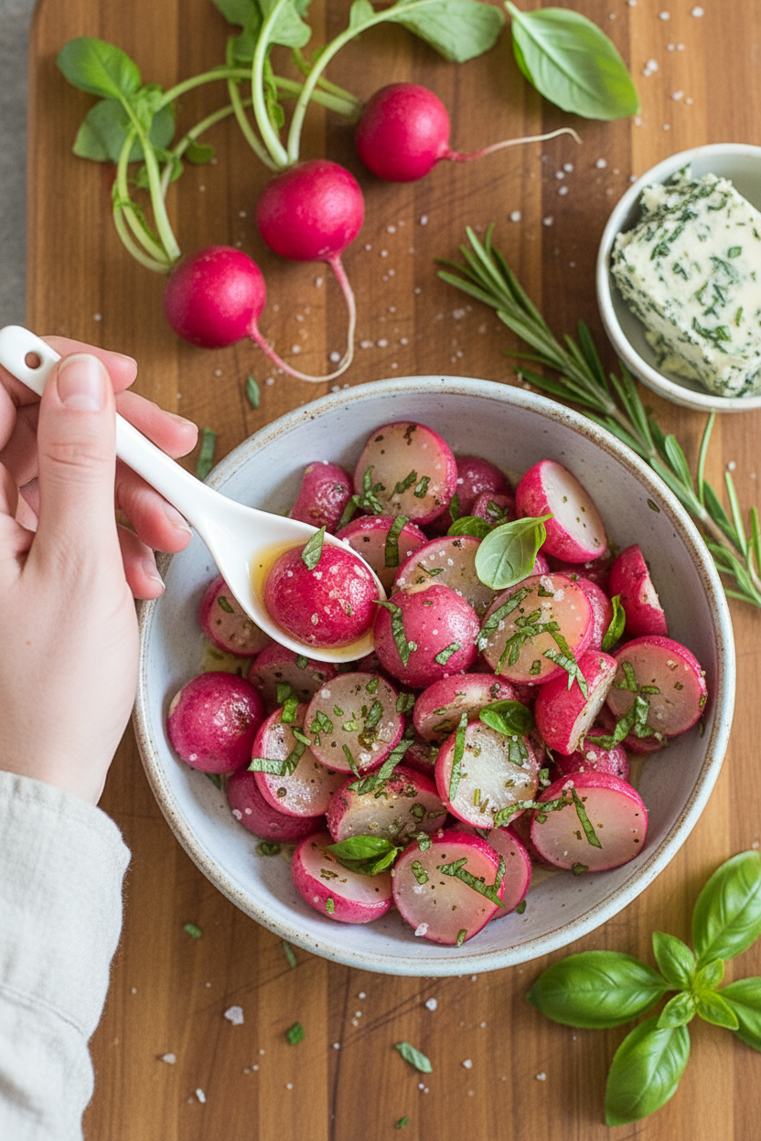 Easy Buttered Radishes Recipe