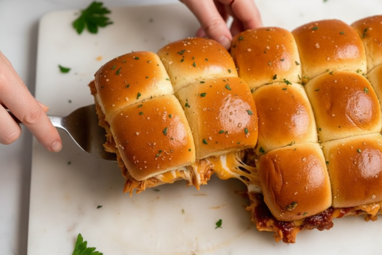 Easy Cheesy BBQ Chicken Slider Recipe