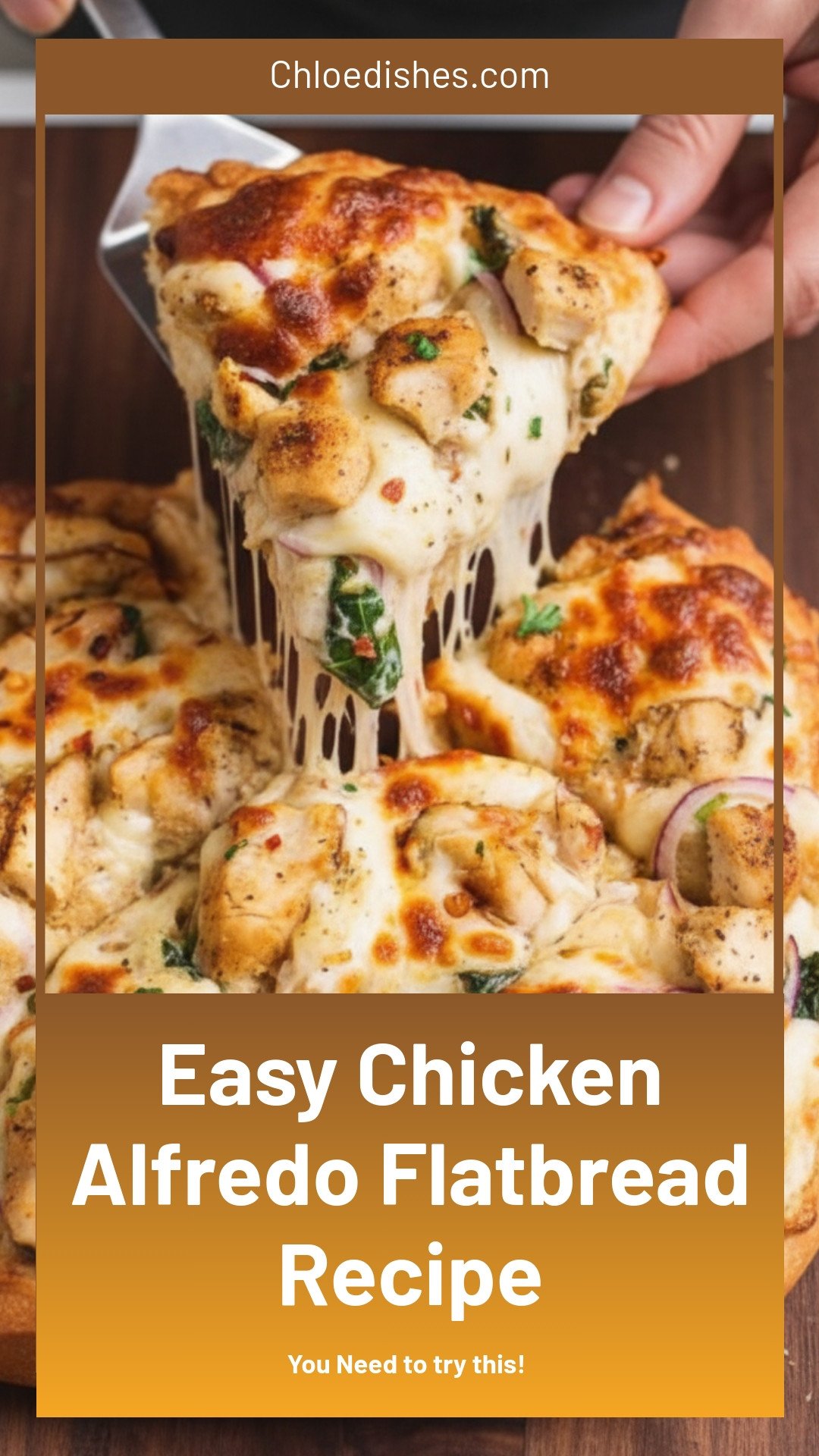 Easy Chicken Alfredo Flatbread