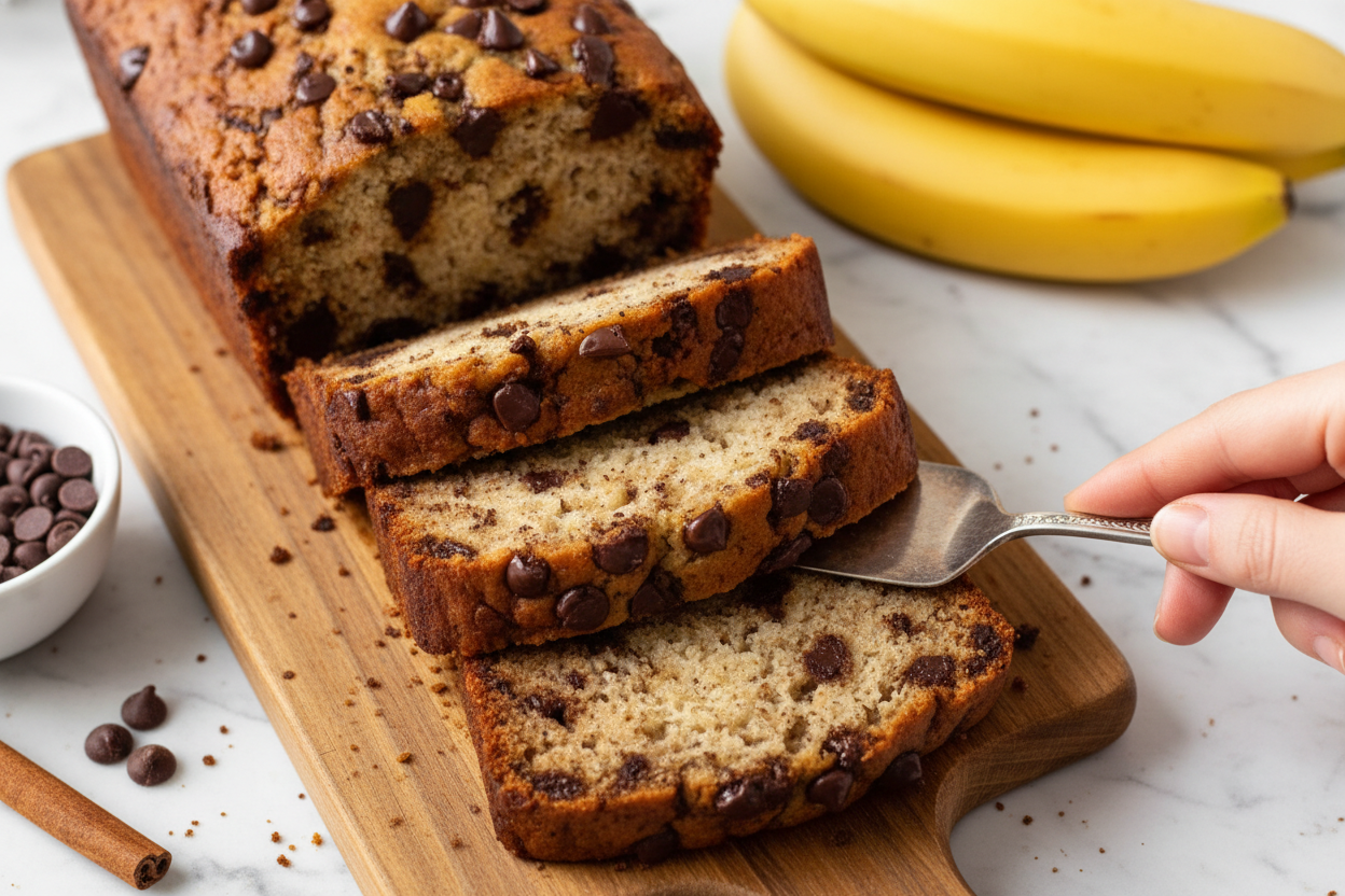 Easy Chocolate Chip Banana Bread Recipe