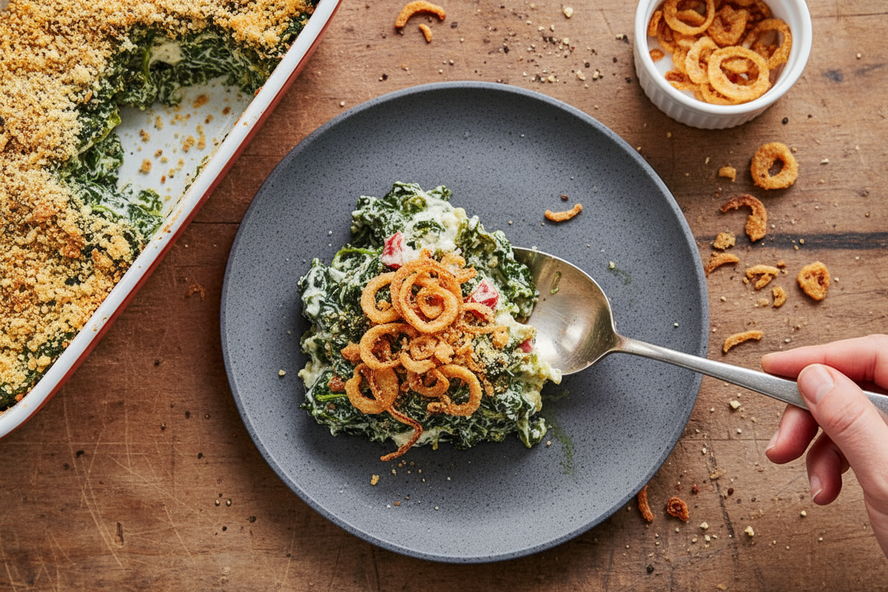 Easy Creamed Spinach Casserole Recipe