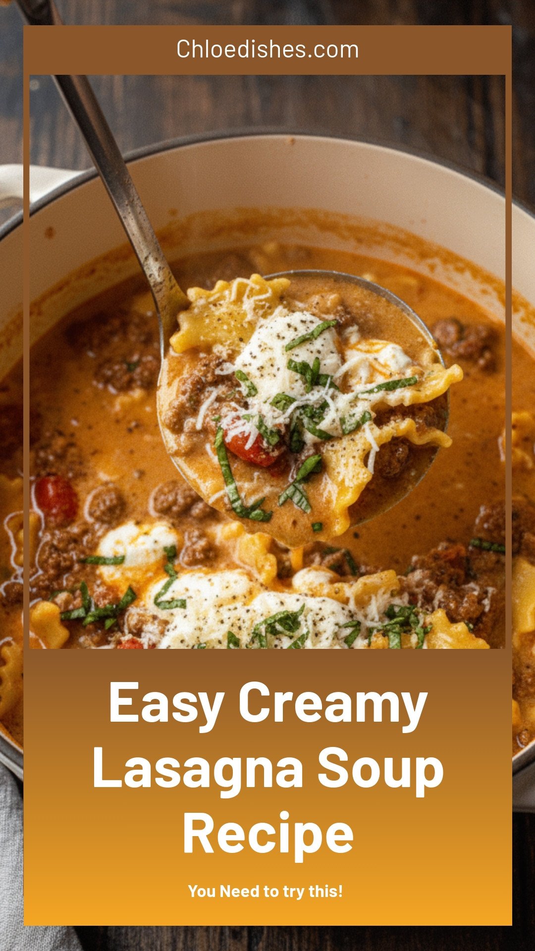 Easy Creamy Lasagna Soup