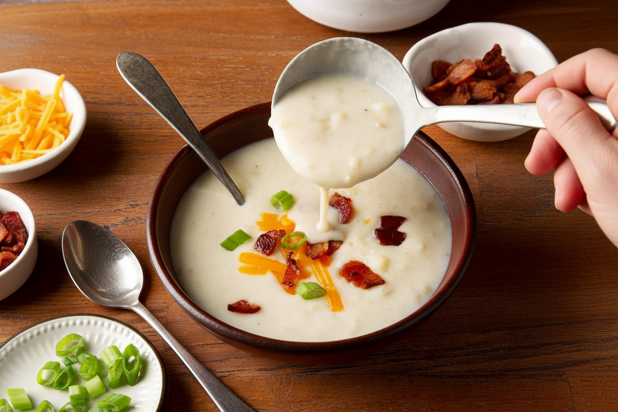 Easy Crockpot Potato Soup Recipe for Dinner