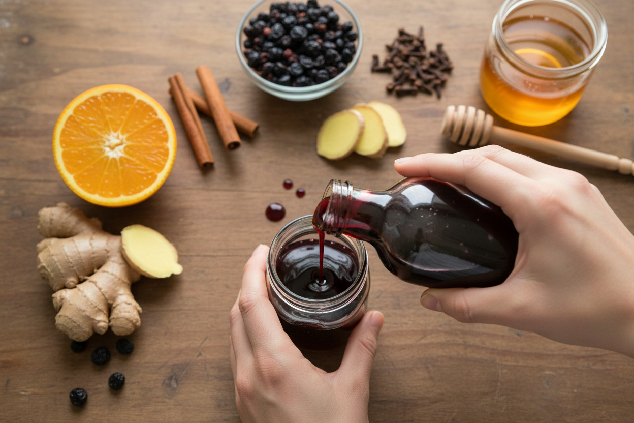 Easy Delicious Homemade Elderberry Syrup Recipe
