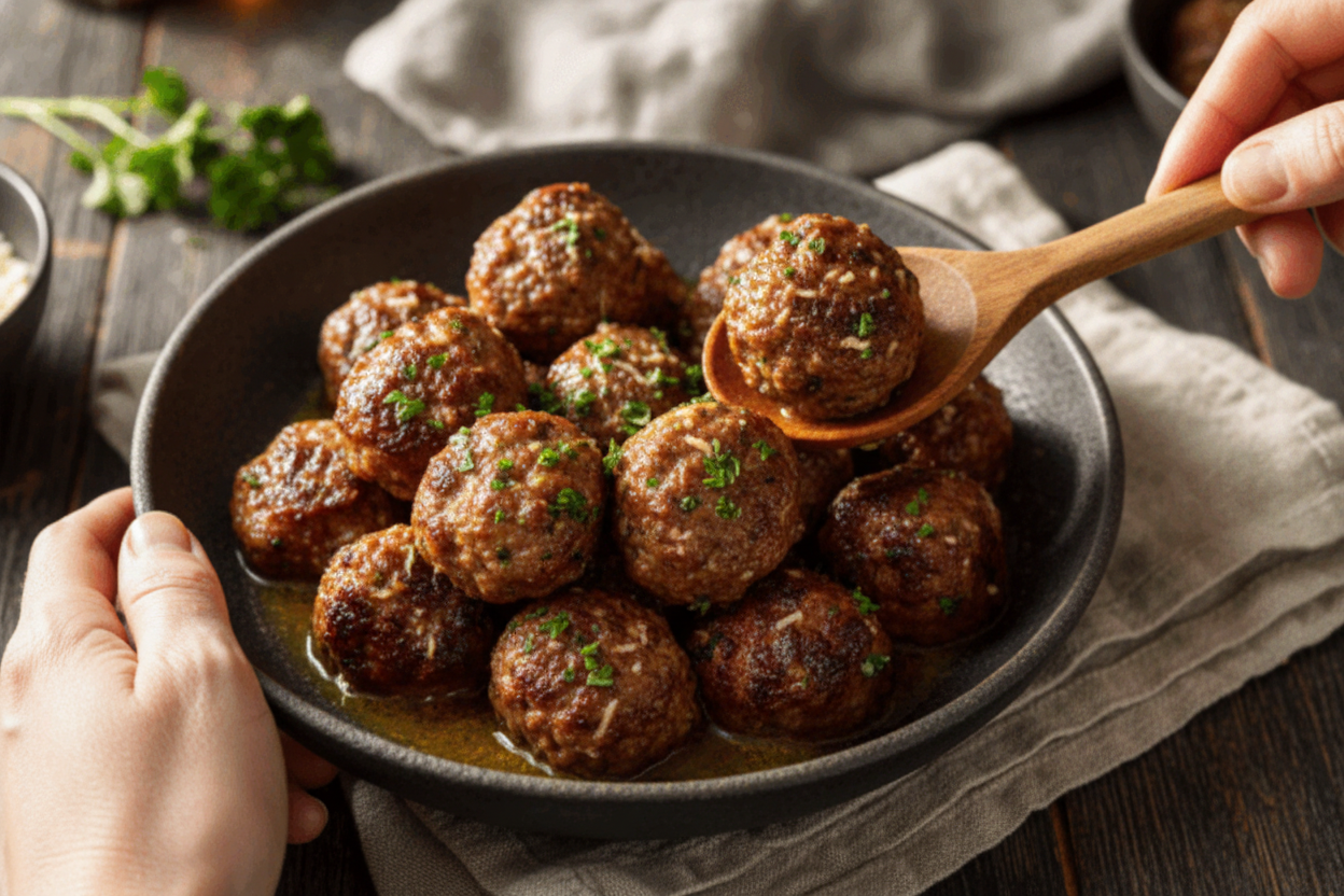 Easy Keto Garlic Butter Meatballs Low Carb Recipe