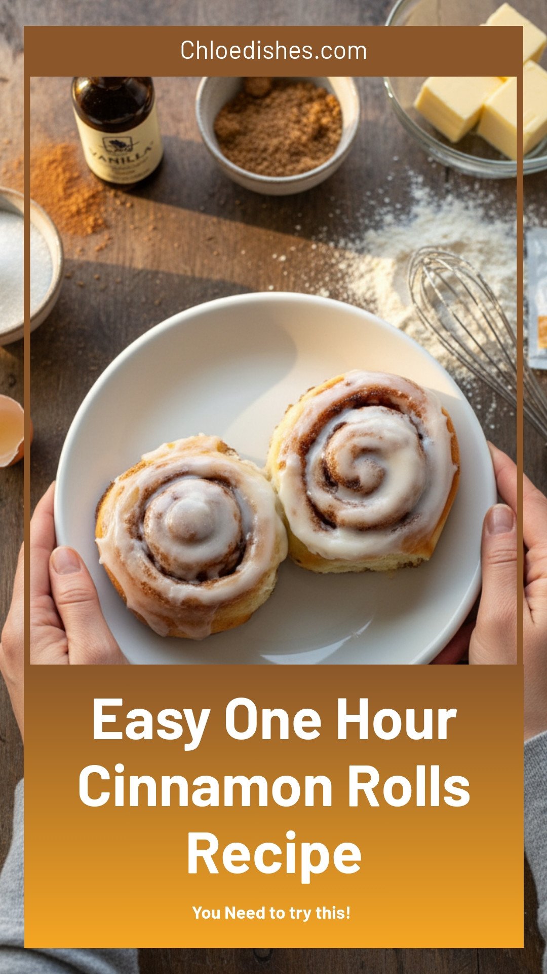 Easy One Hour Cinnamon Rolls Recipe
