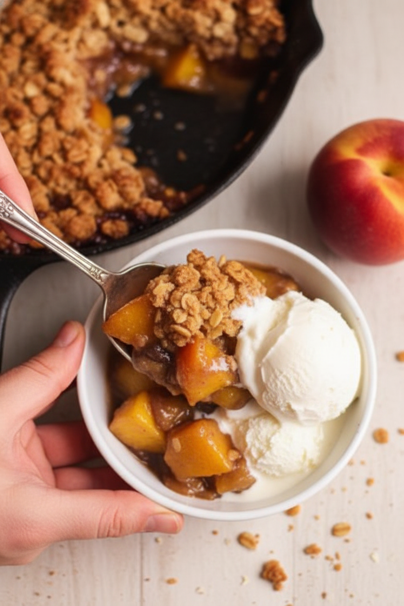 Easy Peach Crumble (Crisp)