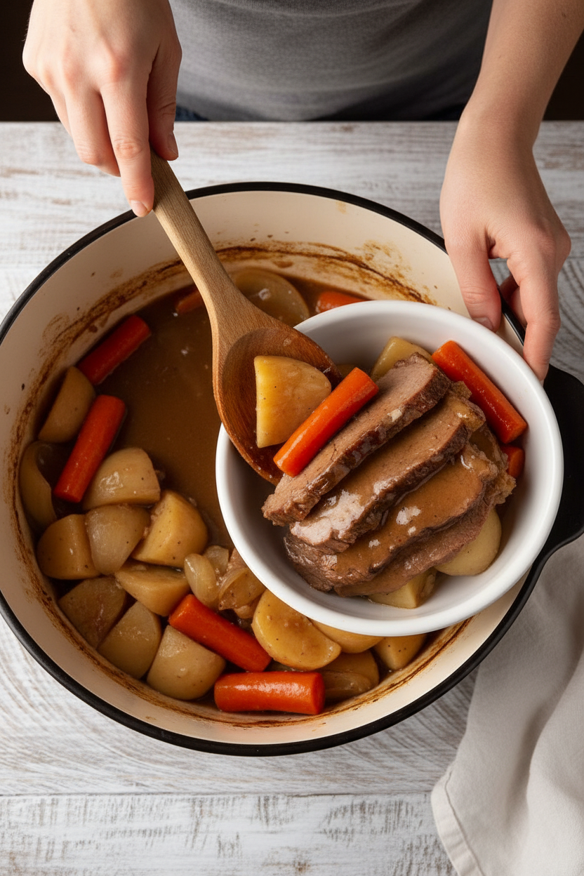 This Easy Pot Roast Crockpot Recipe Will Melt in Your Mouth