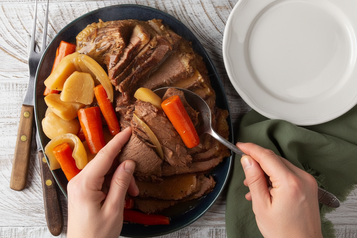 Easy Pot Roast Crockpot Recipe Melts in Your Mouth
