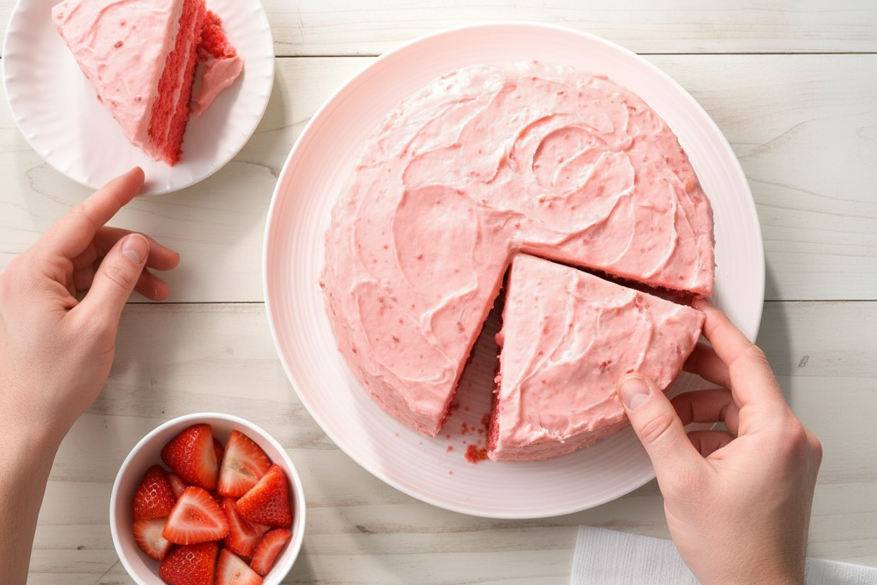 Easy Strawberry Buttercream Frosting Recipe