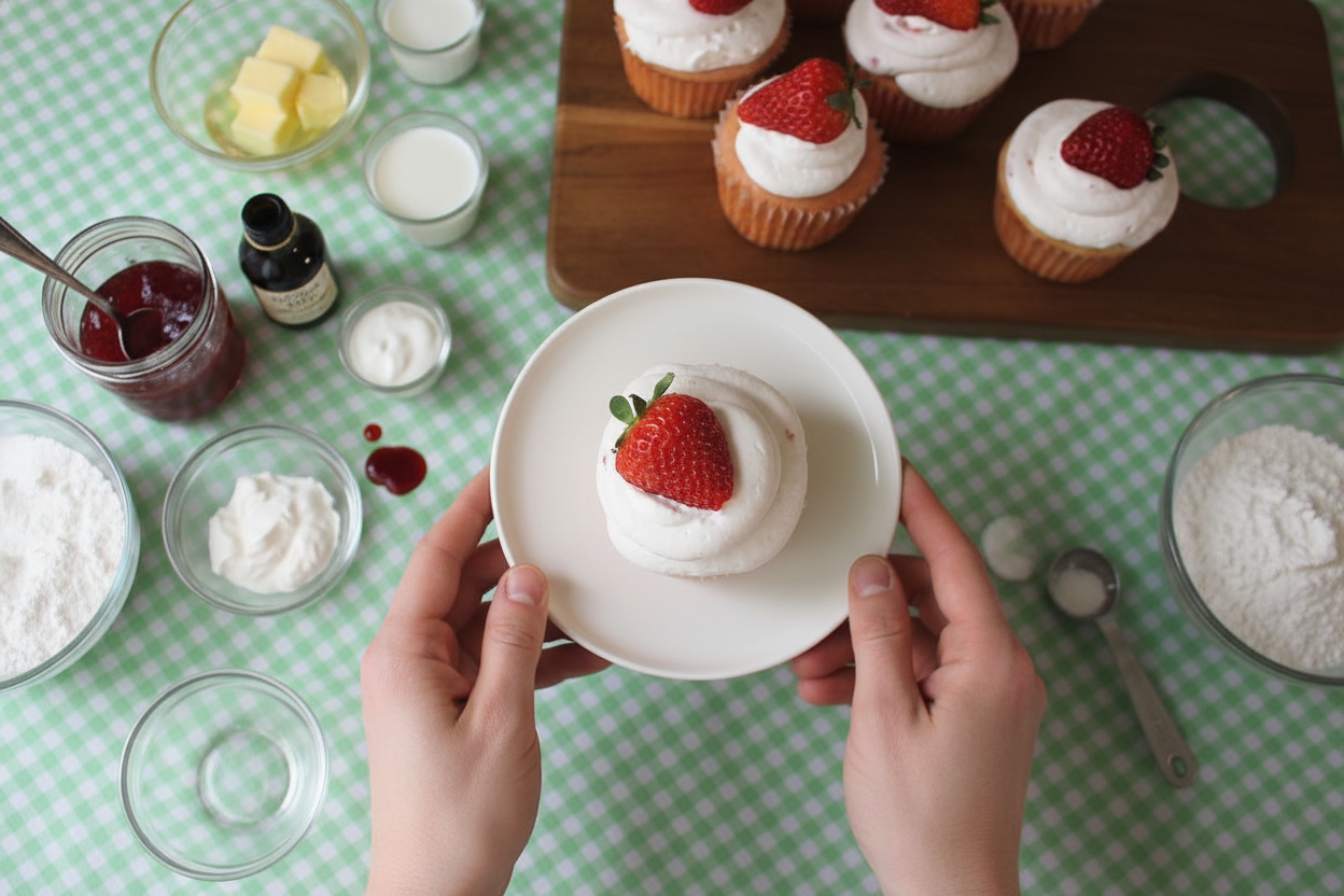 Easy Strawberry Cupcake Recipe for Beginners