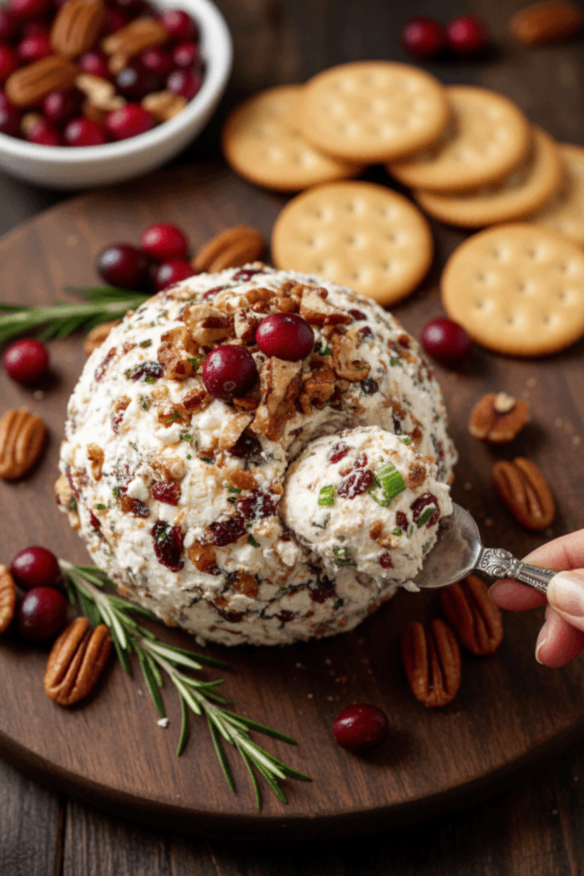 Cranberry Pecan Cheese Ball Recipe for Festive Gatherings