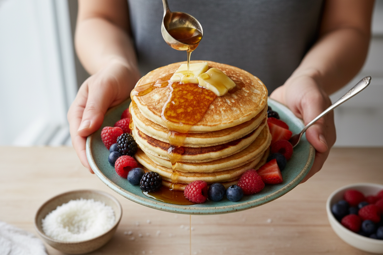 Fluffy Coconut Cream Pancakes Recipe