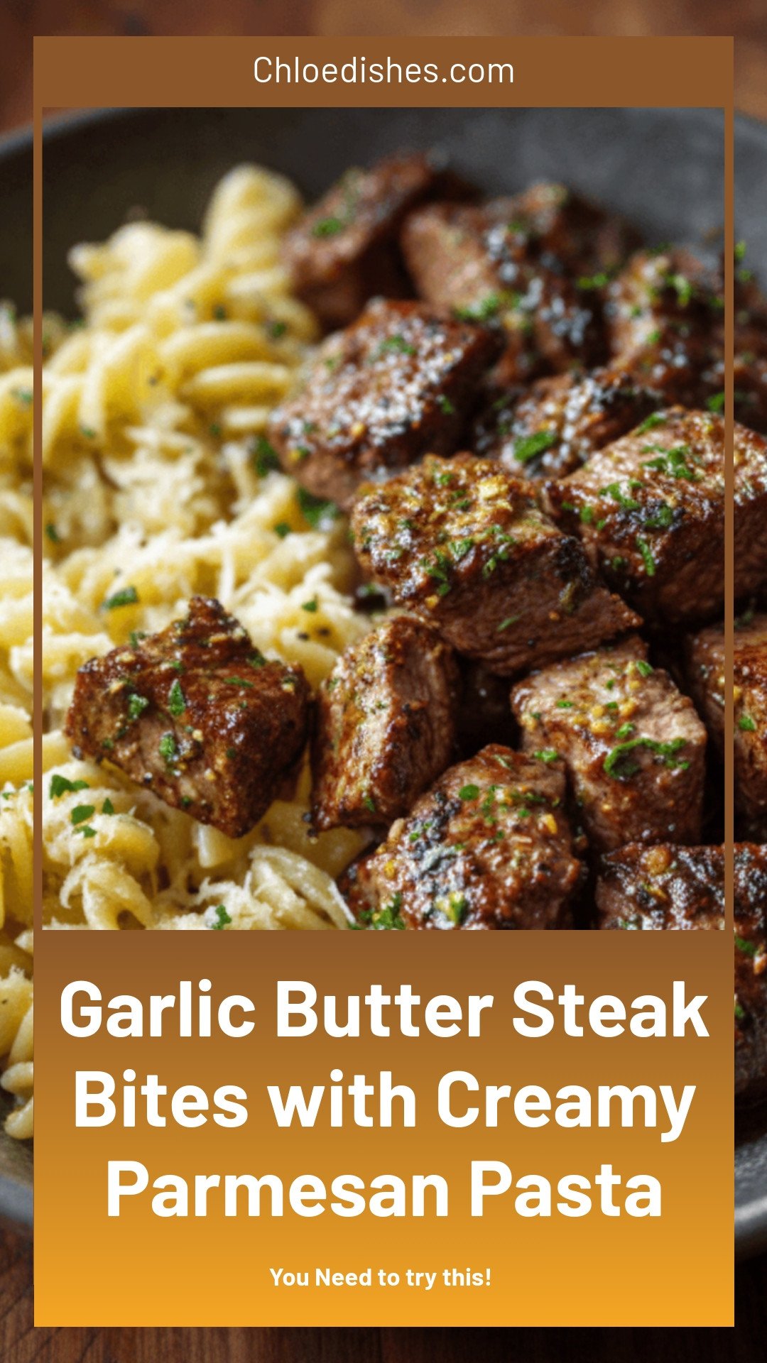 Garlic Butter Steak Bites with Creamy Parmesan Pasta Recipe