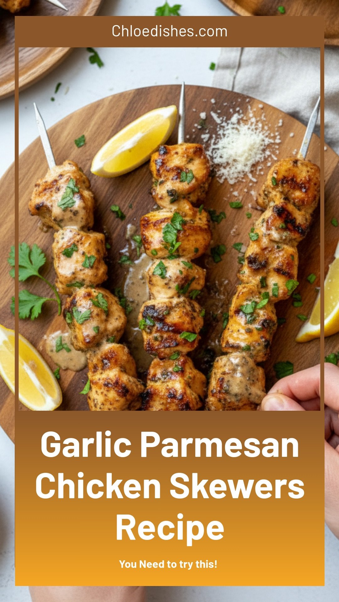 Mouthwatering Garlic Parmesan Chicken Skewers