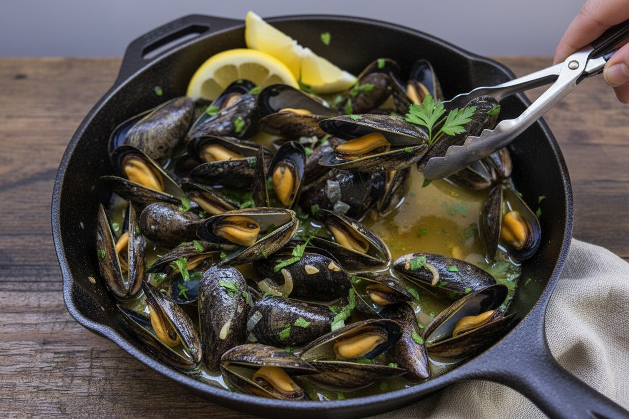 Garlic White Wine Steamed Mussels Recipe Caroline Chambers