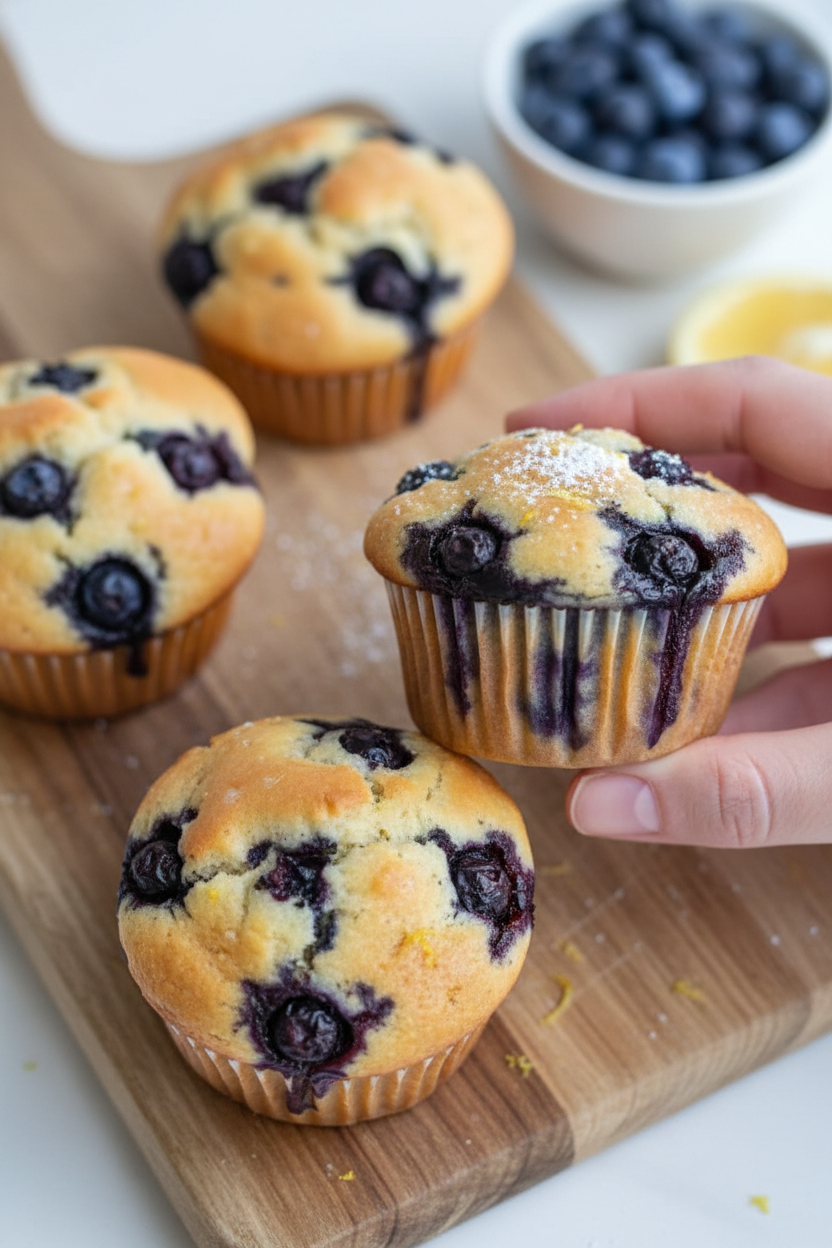 Blueberry Lemon Gluten Free Muffins