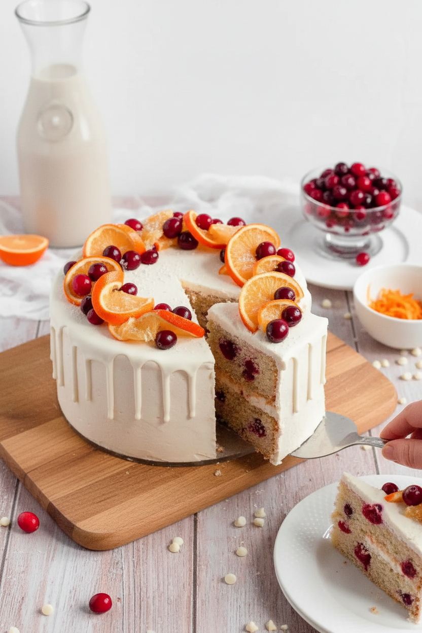 Cranberry Orange Cake (Gluten-Free & Dairy-Free Option)