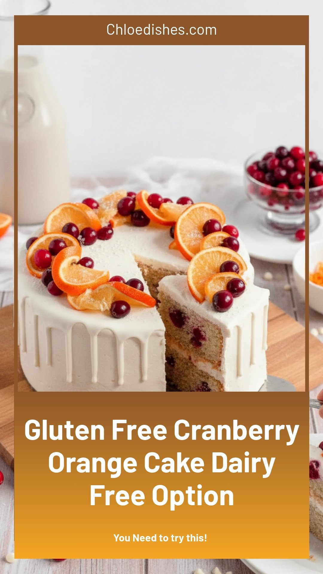 Cranberry Orange Cake (Gluten-Free & Dairy-Free Option)