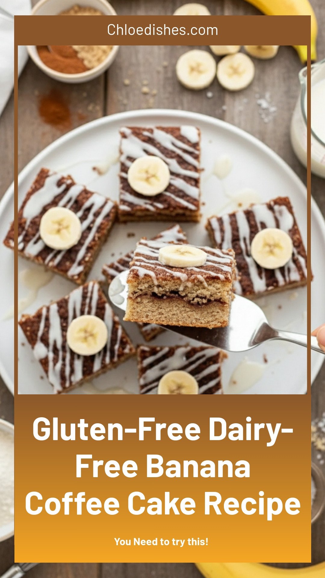 Banana Coffee Cake (GF & DF Option)