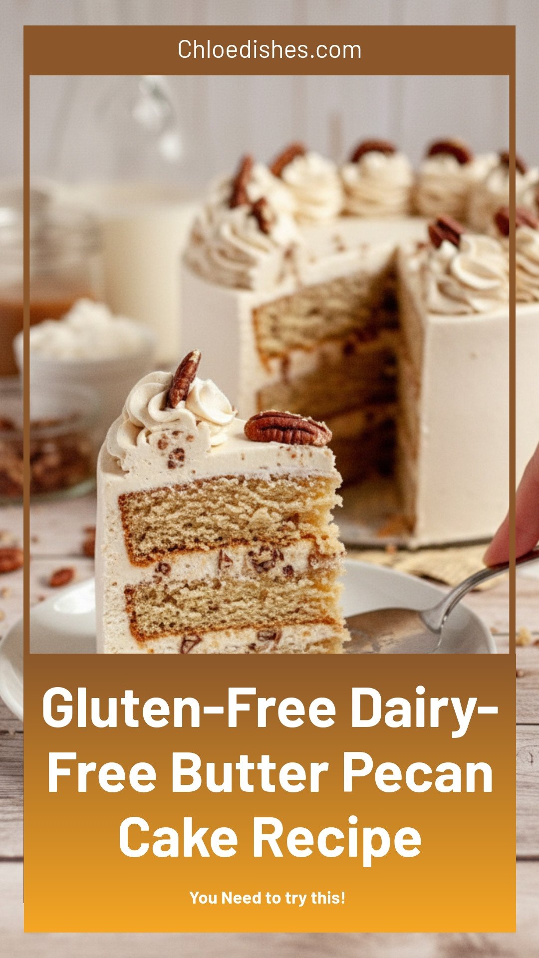 Butter Pecan Cake (GF & DF Option)