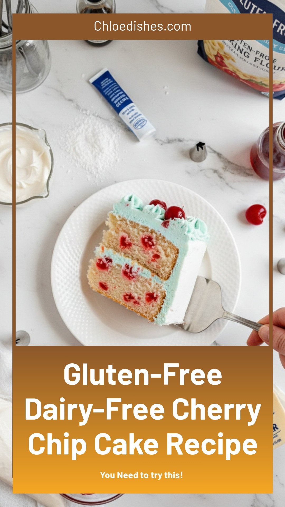 Cherry Chip Cake (GF & DF Option)