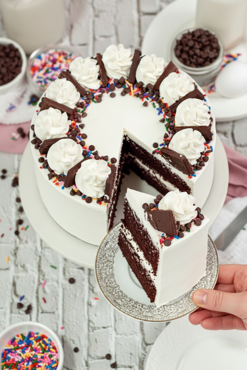 Chocolate Cake With Vanilla Frosting (GF & DF Option)