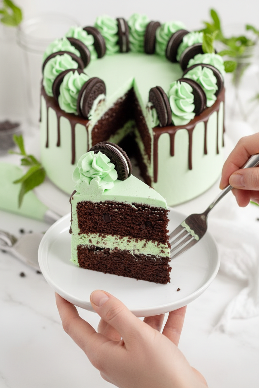 Mint Chocolate Chip Cake (Gluten-Free & Dairy-Free Option)