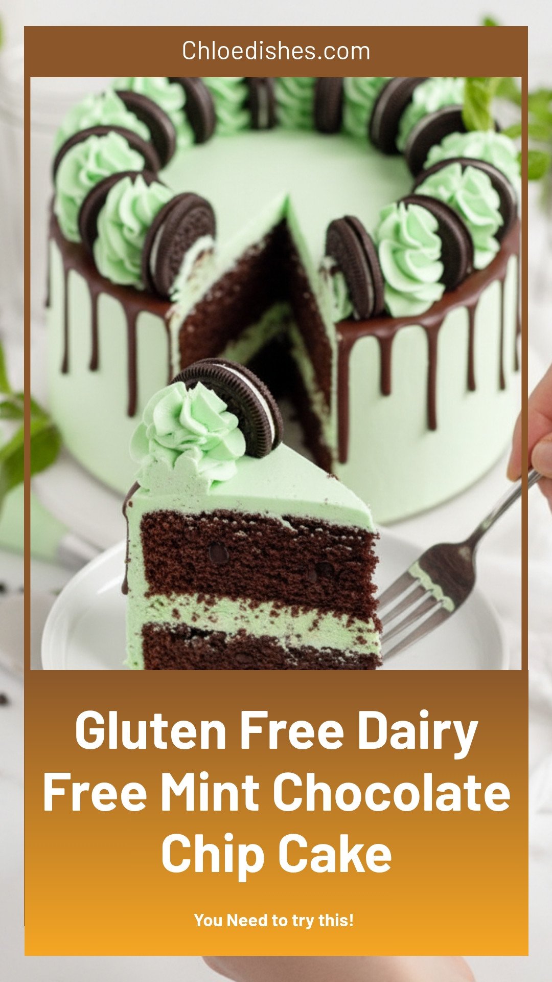 Mint Chocolate Chip Cake (Gluten-Free & Dairy-Free Option)