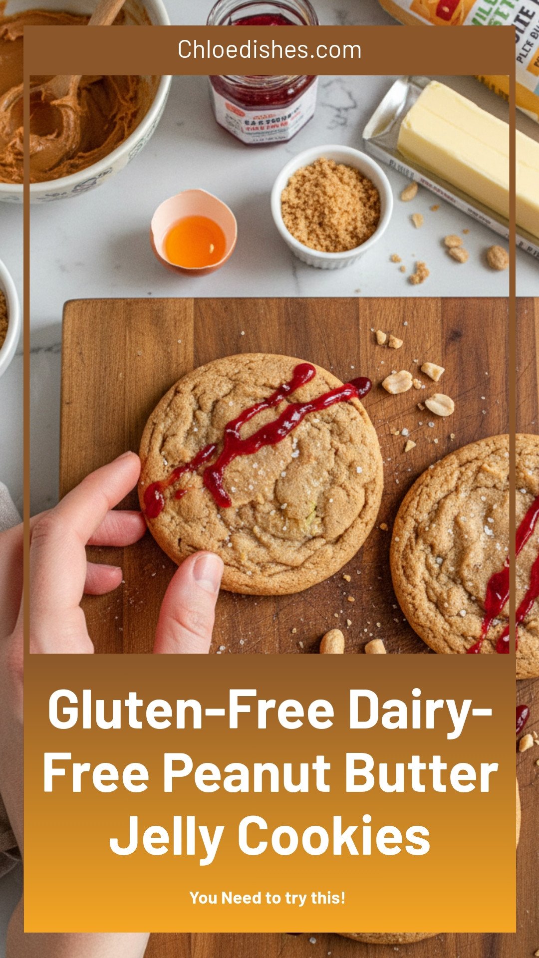 Peanut Butter and Jelly Cookies (Gluten-Free & Dairy-Free)