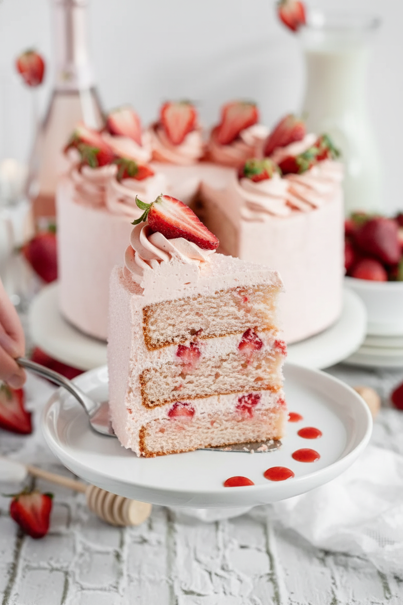 Pink Champagne Cake (GF & DF Option)