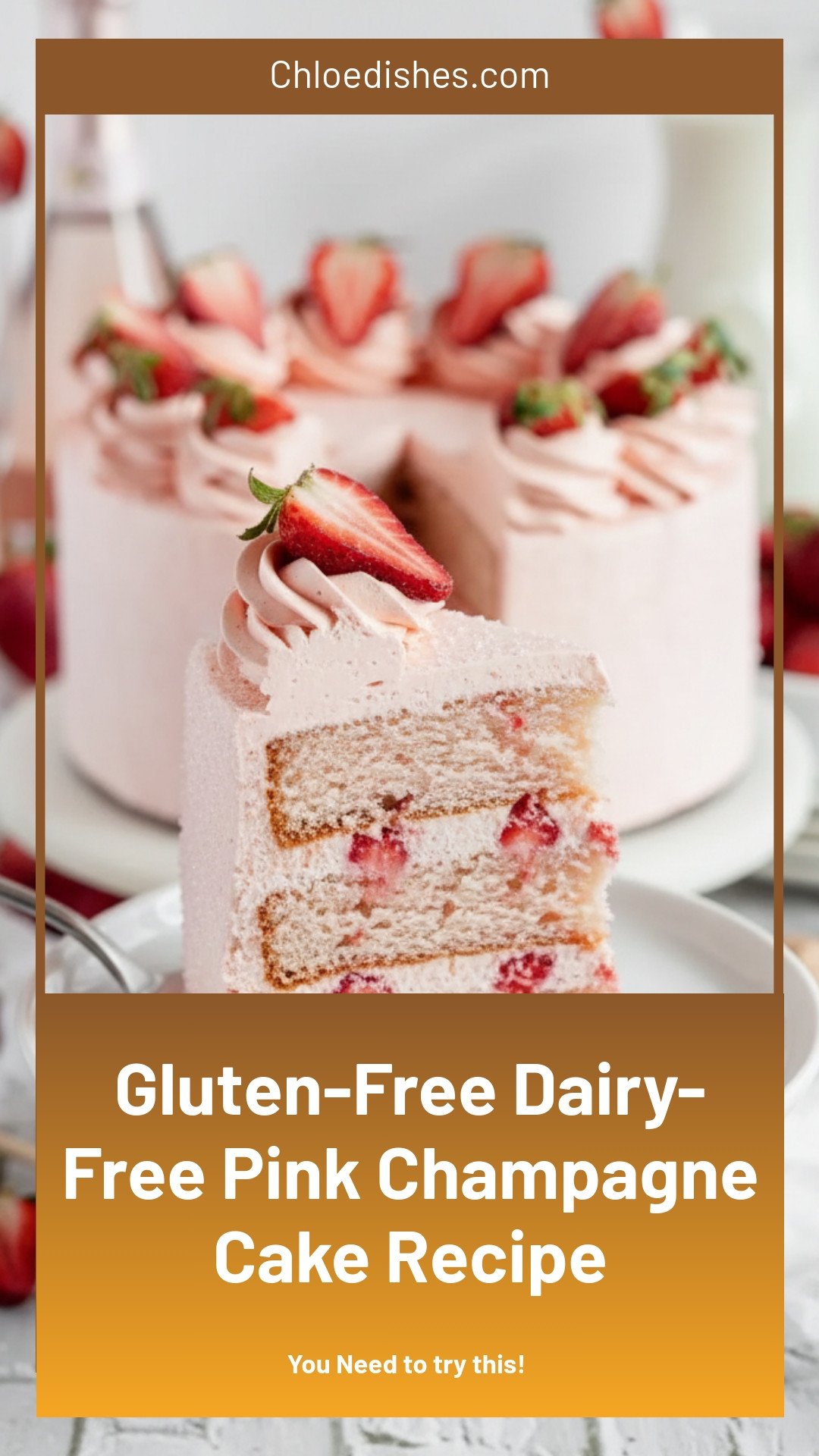 Pink Champagne Cake (GF & DF Option)